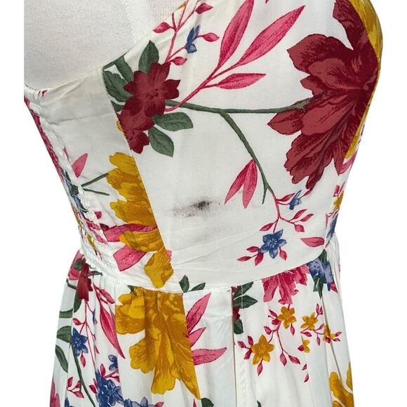 Old Navy Floral Printed Fit & Flare Cami Midi Dress White Floral Size Medium - Picture 7 of 13